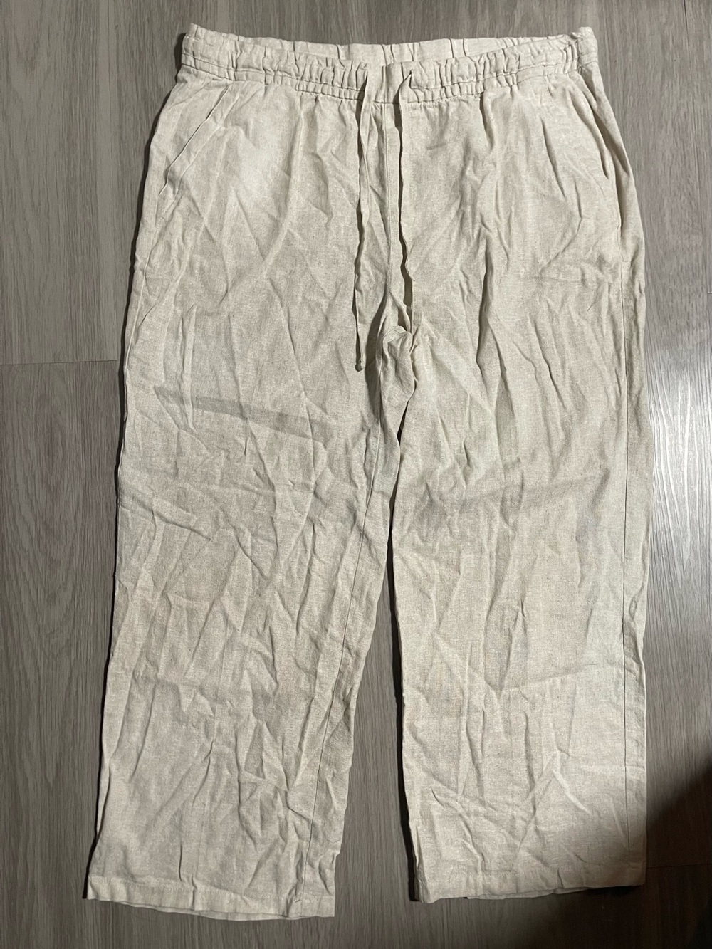 Women's Relaxed Drawstring Linen Pants